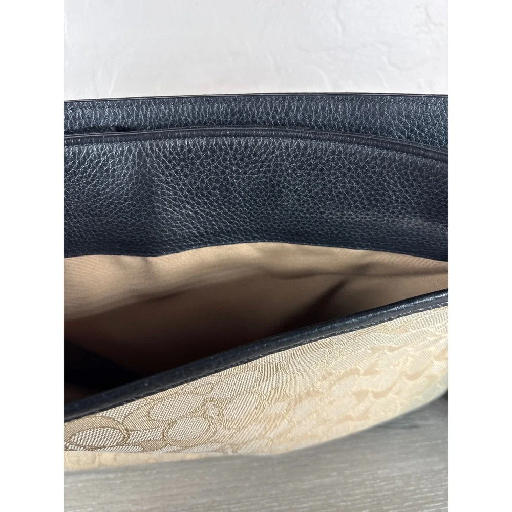 Coach Thompson Signature Jacquard Messenger Crossbody Bag Varsity Stripe